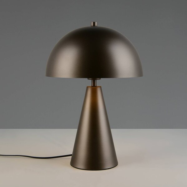 Trio Lighting Stolní lampa Alfie, platinová barva, výška 43 cm, kov, E27, Hliník / šedá / zinek, Obývací pokoj / jídelna, kov
