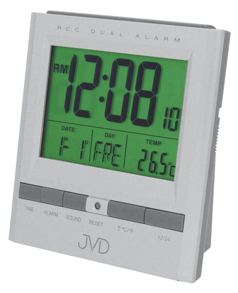JVD Rádiem řízený digitální budík JVD RB92.5 s měřením vnitřní teploty ( JVD Rádiem řízený digitální budík JVD RB92.5 s měřením vnitřní teploty)