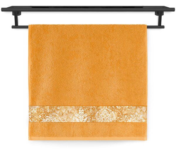 Ručník Veba NORA tisk Zámecká elegance oranžová Velikost: 50x100 cm