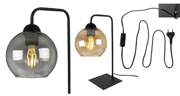 Stolní lampa Haga, 1x skleněné stínítko (výběr ze 3 barev)