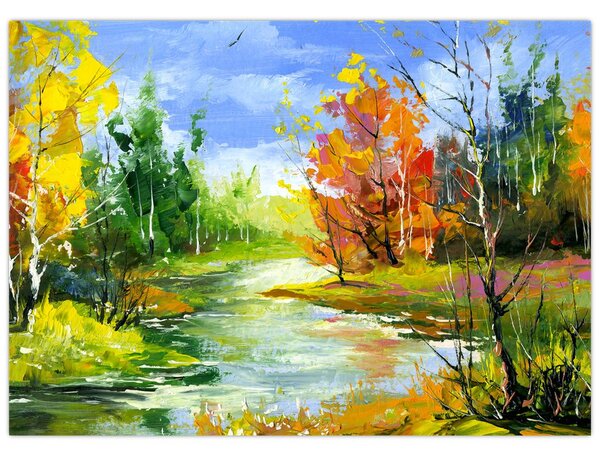 Obraz - Malba krajiny (70x50 cm)