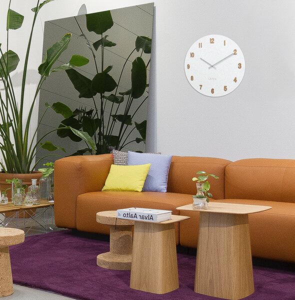 Velké bílé dřevěné hodiny LAVVU WHITE LCT4070 ( Velké bílé dřevěné hodiny LAVVU WHITE LCT4070)