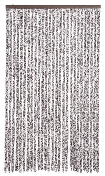 Závěs proti hmyzu hnědý a béžový 118 x 220 cm Chenille