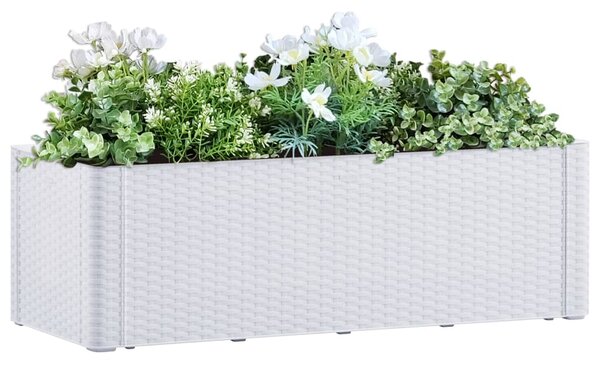 Zahradní vyvýšený záhon se samozavlažováním bílý 100x43x33 cm