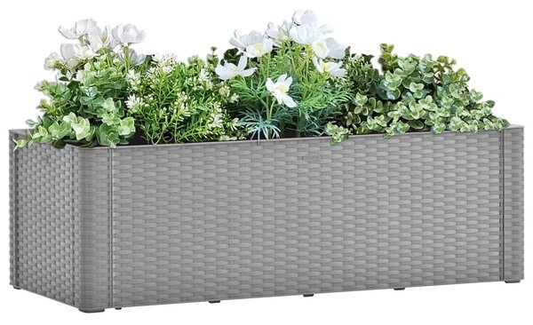 Zahradní vyvýšený záhon se samozavlažováním šedý 100x43x33 cm