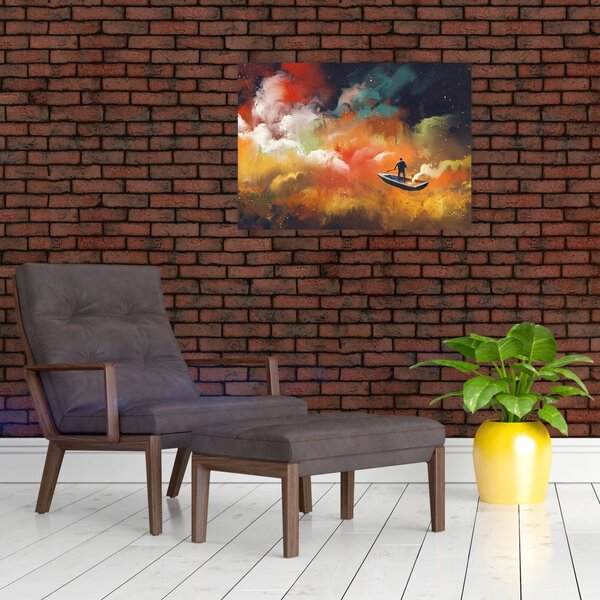 Obraz - Muž plující vesmírem (70x50 cm)