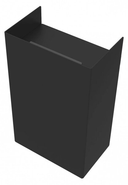 Nástěnný kovový odpadkový koš Riga černý S