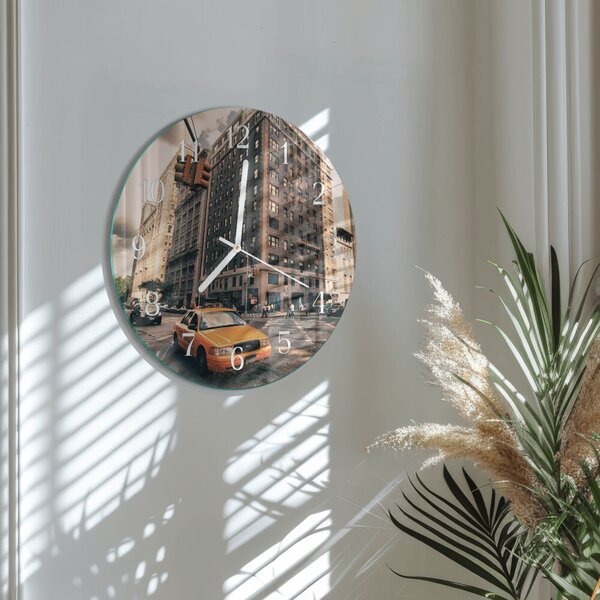 Skleněné hodiny na stěnu Taxi zsob-fi30-00083962