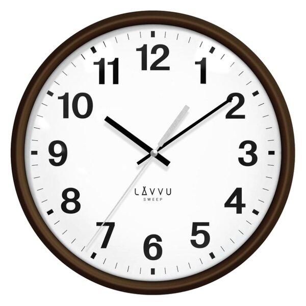 Továrna na čas Tmavé dřevěné hodiny s plynulým chodem LAVVU ESSENTIAL WOOD LCS4041