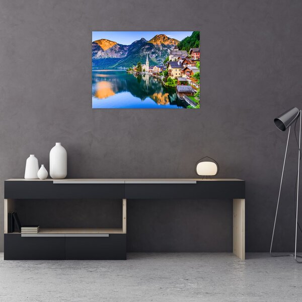 Obraz - Alpská vesnice (70x50 cm)