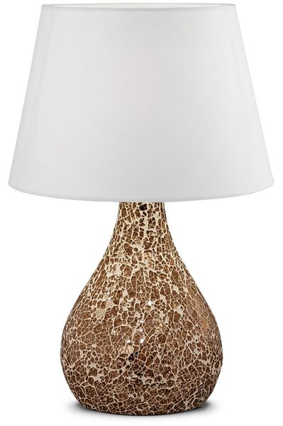 Sessak Designová stolní lampa Eva - pr. 250 x 370 mm, 40 W, bílá, bronz SE EVAPRU