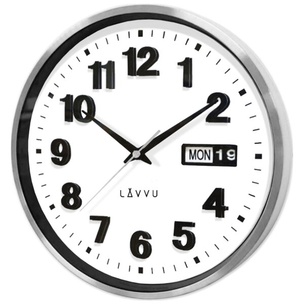 Kovové hodiny s ukazatelem data LAVVU DATE METAL
