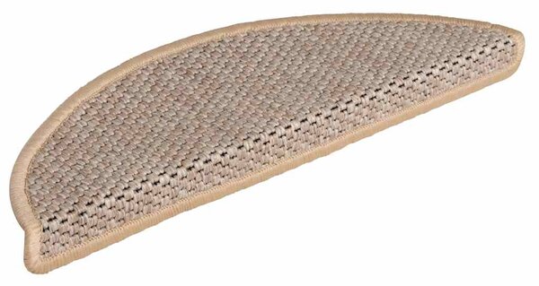 Samolepící nášlapy na schody vzhled sisal 15ks 56x17x3cm béžové