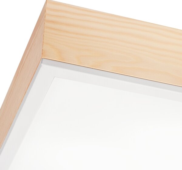 Stropní svítidlo NATURAL SQUARE 4xE27/15W/230V 48x48 cm borovice/bílá