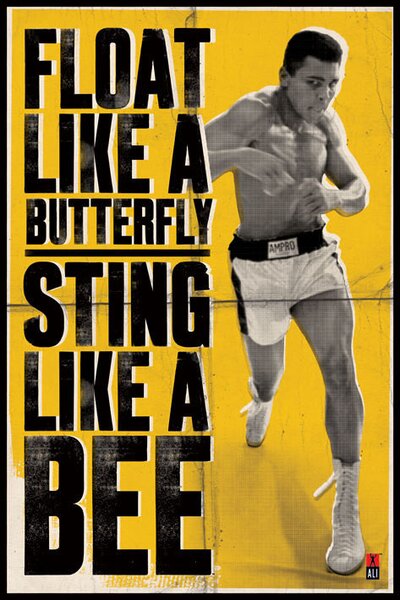 Plakát, Obraz - Muhammad Ali - vznášet se jako motýl