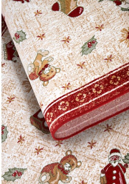 Červený běhoun s vánočním motivem s příměsí bavlny 80x200 cm Toy's Delight Red Christmas – Villeroy&Boch