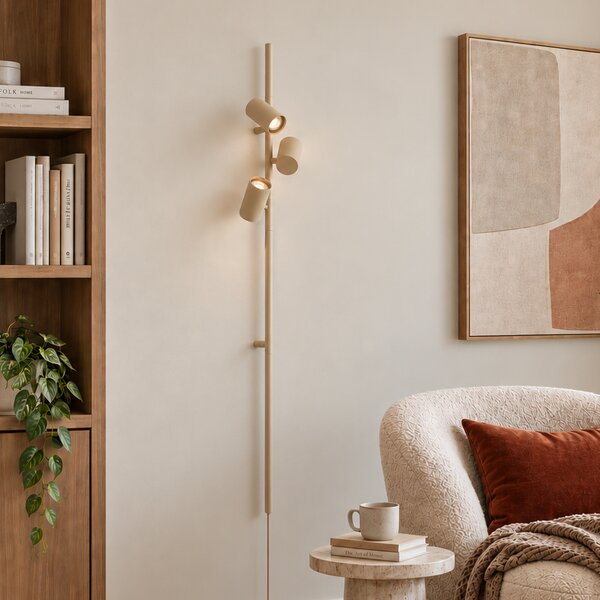 Moderní nástěnné svítidlo béžové 3-světelné - Jeana Luxe