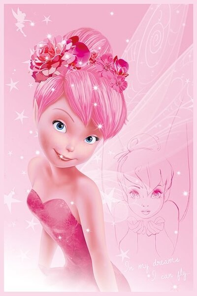 Plakát, Obraz - Disney víly - Tink Pink, (61 x 91.5 cm)