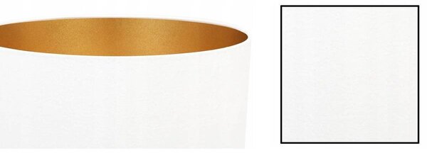 Závěsné svítidlo Mediolan, 1x bílé/zlaté textilní stínítko, (výběr ze 2 barev konstrukce), (fi 40cm)