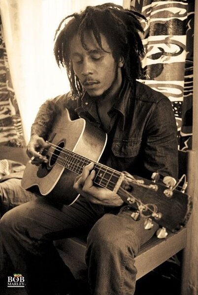 Plakát, Obraz - Bob Marley - sepia