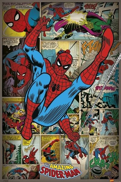 Plakát, Obraz - MARVEL COMICS - spider man ret