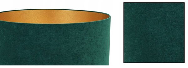Závěsné svítidlo Mediolan, 1x tmavě zelené/zlaté textilní stínítko, (výběr ze 2 barev konstrukce), (fi 40cm)