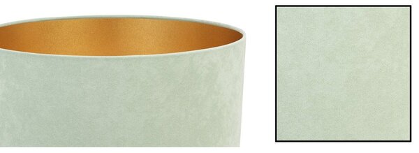 Závěsné svítidlo Mediolan, 1x pistáciové/zlaté textilní stínítko, (výběr ze 2 barev konstrukce), (fi 40cm)
