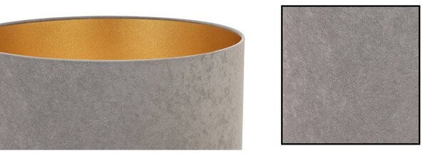 Závěsné svítidlo Mediolan, 1x šedé/zlaté textilní stínítko, (fi 40cm)