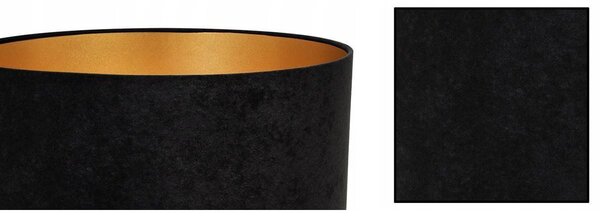 Závěsné svítidlo Mediolan, 1x černé/zlaté textilní stínítko, (fi 40cm)