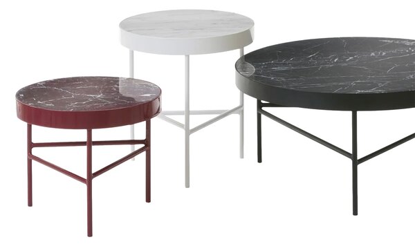 Ferm Living designové odkládací stolky Marble Small (bílá)