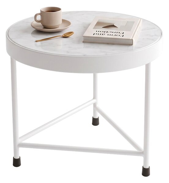 Ferm Living designové odkládací stolky Marble Small (bílá)