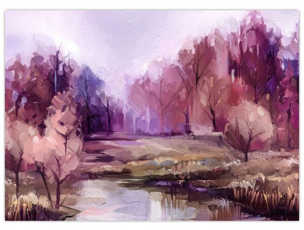 Obraz - Podzimní krajinomalba (70x50 cm)