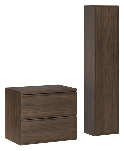Comad Koupelnová sestava Villa s deskou a skříňkami 60 cm ořech
