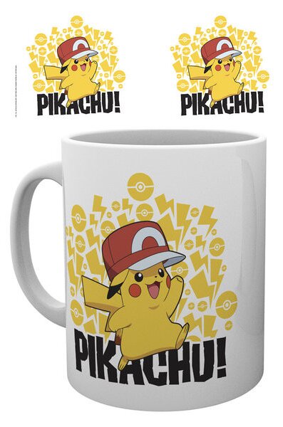 Hrnek Pokemon - Ash Hat - Pikachu