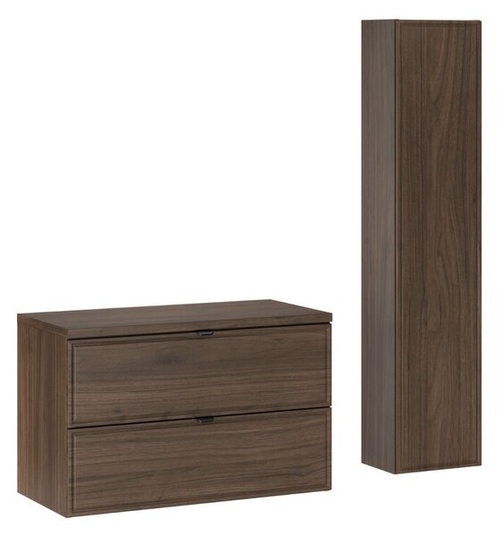 Comad Koupelnová sestava Villa s deskou a skříňkami 80 cm ořech