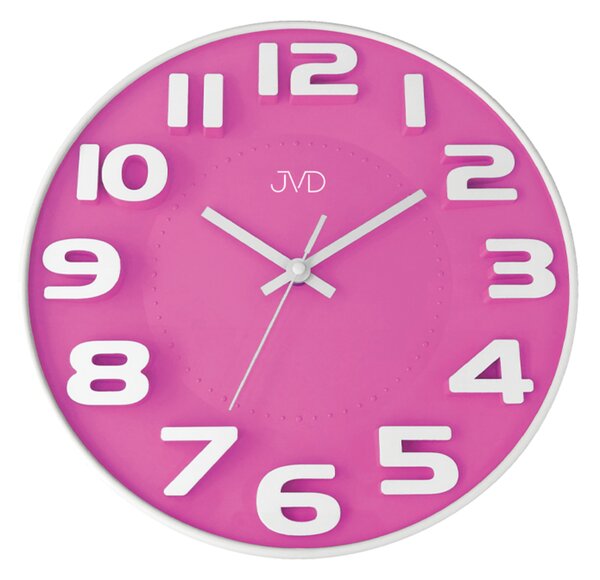 JVD Dětské růžové čitelné nástěnné hodiny JVD HA5848.3 ( )