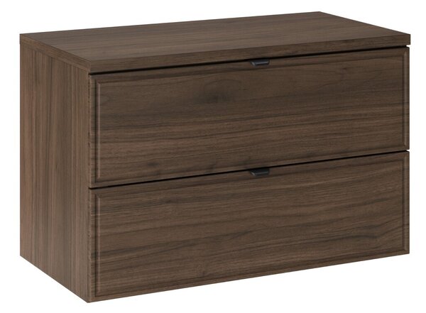 Comad Závěsná skříňka pod umyvadlo Villa s deskou 80 cm ořech