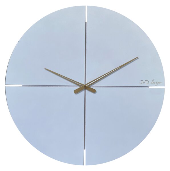 JVD Designové minimalistické bílé hodiny JVD HC40.2 (hodiny o průměru 600mm)
