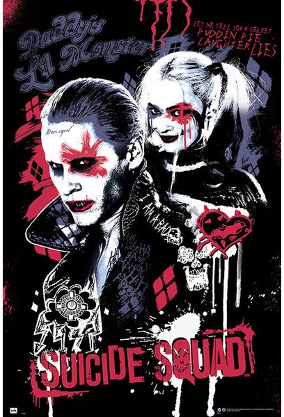 Plakát, Obraz - Sebevražedný oddíl - Suicide Squad - Joker & Harley Quinn, (61 x 91.5 cm)
