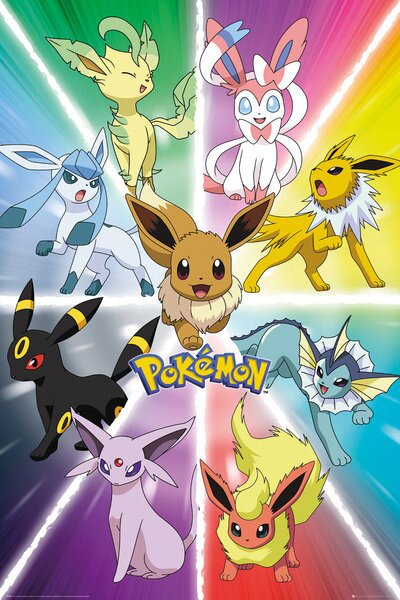 Plakát, Obraz - Pokemon - Eevee Evolution, (61 x 91.5 cm)