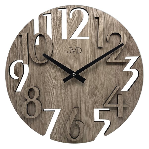 JVD Dřevěné designové nástěnné hodiny JVD HT113.1