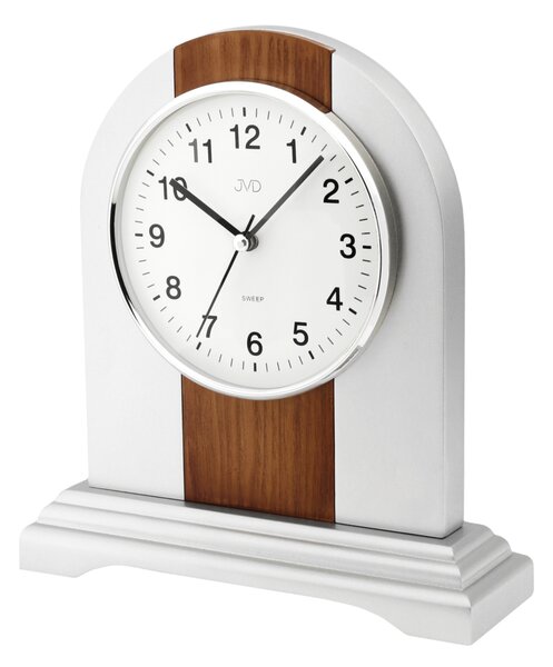 JVD Netikající tiché stolní dřevěné hodiny JVD NS21020.1 (JVD Netikající tiché stolní dřevěné hodiny JVD NS21020.1)