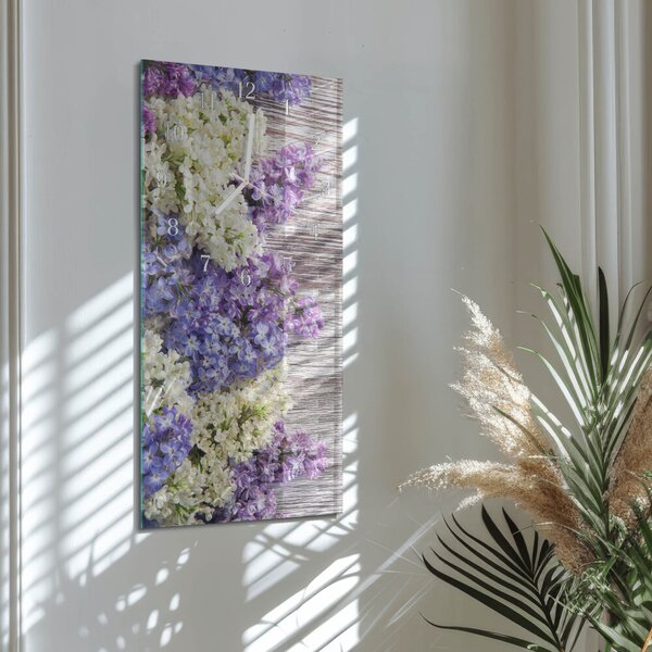 Skleněné hodiny vertikální Šeřík zsppb-30x60-00083951