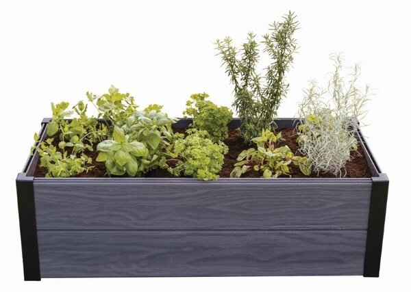 Květináč Keter plast šedý 106 cm x 50 cm x 32 cm
