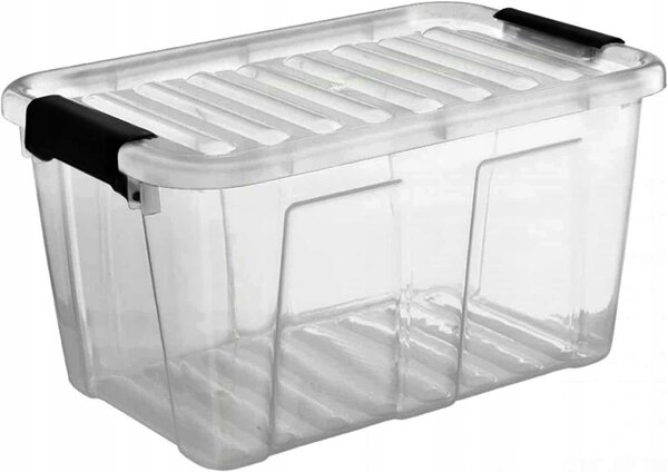 Plast Team Úložný box s průhledným víkem 30 L