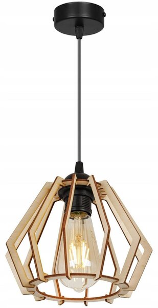 Závěsné svítidlo Timber, 1x dřevěné stínítko