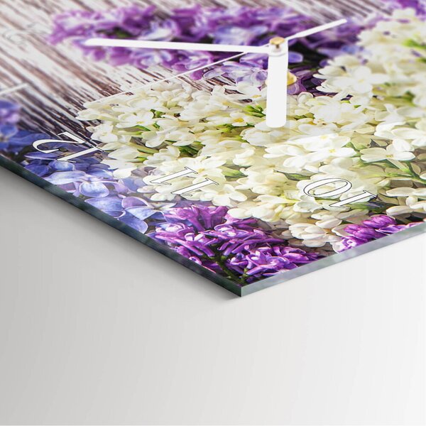 Skleněné hodiny vertikální Šeřík zsppb-30x60-00083951