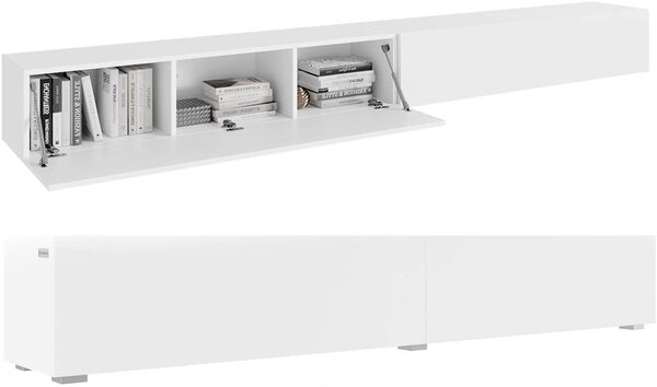 TV stolek 280 cm pod televizi bílý matný