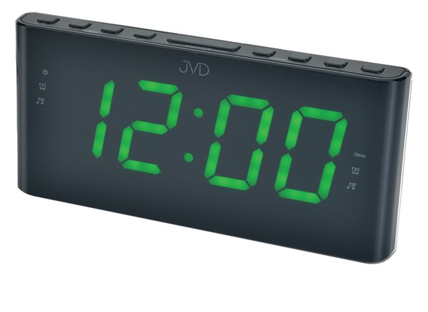 JVD Digitální síťový budík s LED číslicemi s rádiem JVD SB1000.3 (zelené LED čísla)