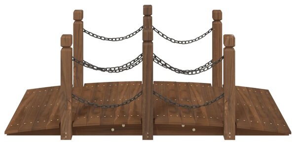 Zahradní můstek s řetězovým zábradlím 150x67x56 cm masivní smrk